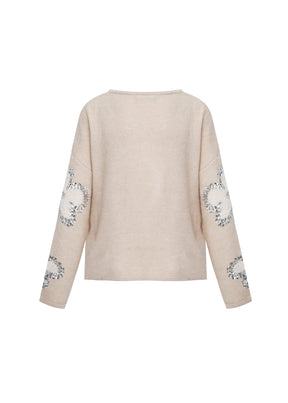 Conjunto Suéter Bordado com lantejoulas + saia