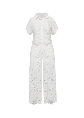 Conjunto em Renda Floral