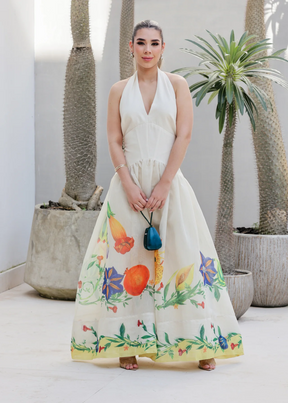 Vestido Estampado Tropical