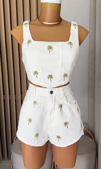 Conjunto Coqueiro - Jeans 100% Algodão